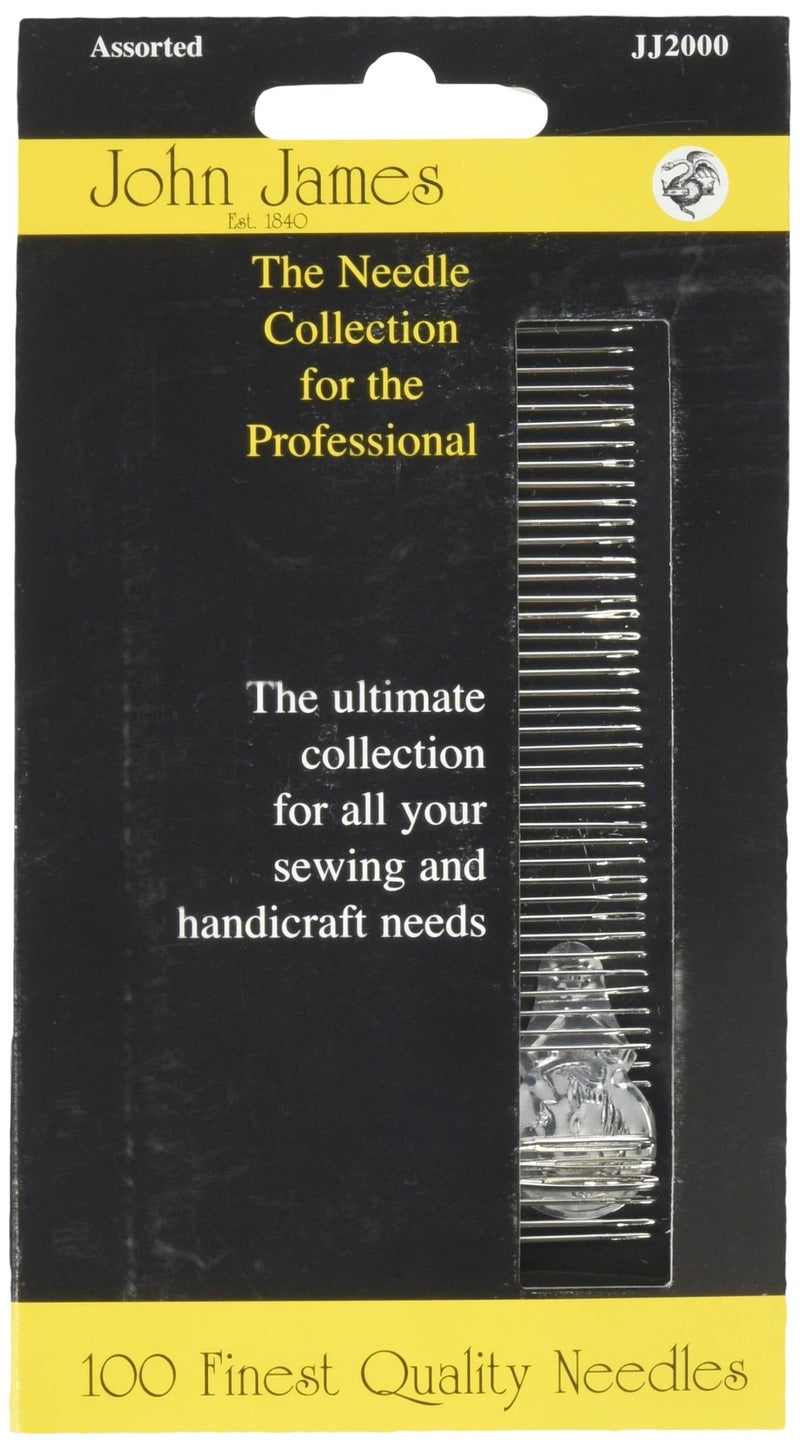 Colonial Needle John James Professional Needle Collection, Assorted 100/Pkg,Silver